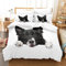 Border Collie Bettbezug Set 3 Teilig Tier Hund Bettwäsche Set Kinder Mädchen Teenager 3D gedruckte Bettbezug mit Reißverschluss 100% Mikrofaser Ultraweiche Hypoallergene Bettbezug 135x200cm
