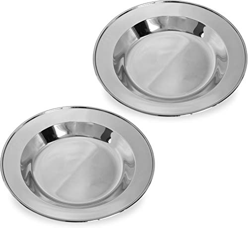 normani 2 x robuste Edelstahl Campingteller Größe OneSize/Silber