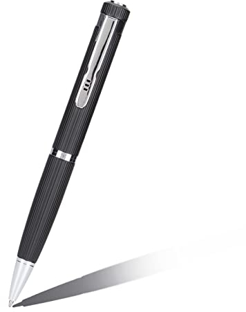 Digitaler Voice-Recorder, Voice-Recorder-Stift für Meetings mit HD-Sprachaktivierung, tragbare mit MP3-Wiedergabe mit Kopfhörern, wiederaufladbar über USB