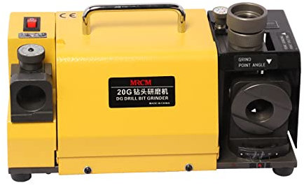 MRCM Drill bit Sharpener for High-Speed Steel, Masonry, Carbide, Cobalt, & TiN-Coated Drill Bits,with Adjustable Angles from 90° to 135°,Sharpens 3mm-20mm Drill Bits… (MR-20G)