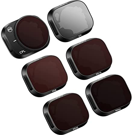 Mini 3 Pro Filter, mehrfach beschichtete Filter Pack Zubehör 4/6Pack UV/CPL/ND8/ND16/ND32/ND64 Filter für DJI Mini 3 Pro Drohne Optisches Glas (UV+CPL+ND8+ND16+ND32+ND64)