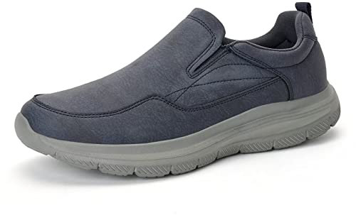 Wryweir Männer Low-Top Winter Casual Walking Schuhe Slip-on Mode Männer Trainer spritzwassergeschützt British Style Sneakers 41 EU Dunkelblau