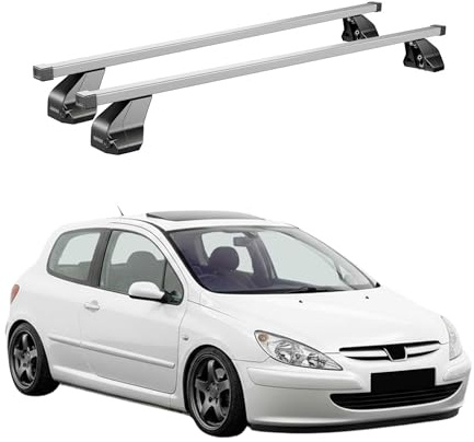 OMAC Menabo Dachträger für Hyundai i10 2020-2026 Stahl Silber | DIN 75302:2019 & ISO/PAS 11154:2006 geprüft, Abschließbar, City-Crash-getestet, bis 50 kg Traglast, Querträger, Grundträger