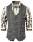 MakingDa Herren Karierte Weste, formell, ärmellos, V-Ausschnitt, kariert, Tweed, Business-Weste, Freizeitkleid, Anzugweste mit Tasche, grau, XXL