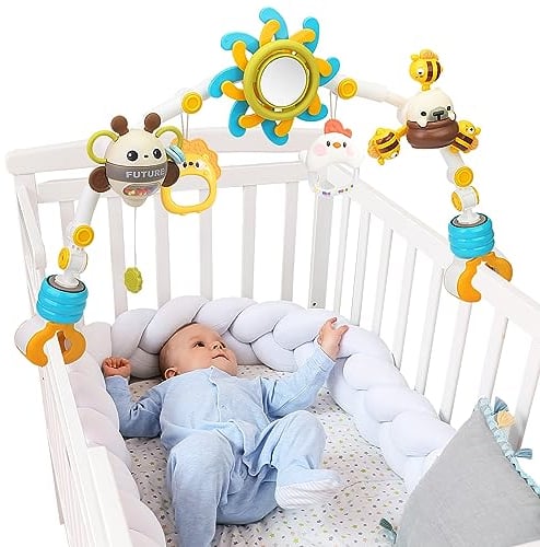 caterbee Baby bouncer toy bar, Arch pram Toys for Toddlers (Blue)