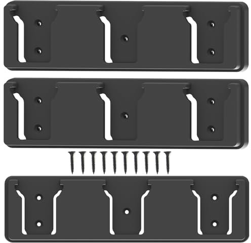 Battery Holder for Milwaukee 18 18V Battery, Mount 3 Slot Bulk Battery Garage Tool, Battery Holder for Milwaukee for Work Van, Shelf, Toolbox