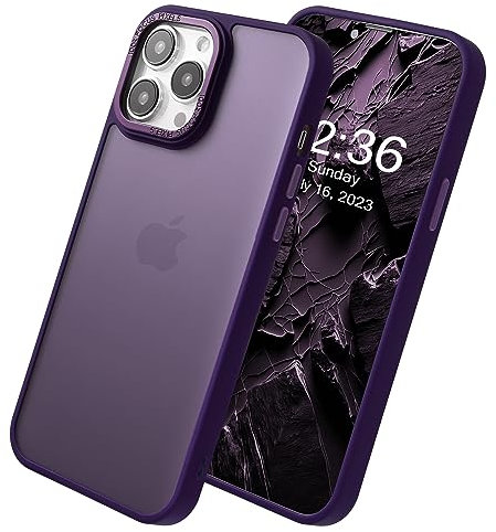 CasurvivePro mattierte, durchscheinende Handyhülle für iPhone 11 Pro Max hülle, Anti-Fingerabdrücke, Kratzfest, Harte Acryl-PC-Rückseite – Lila