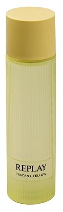 Replay - Earth Made by Tuscany Yellow Eau de Toilette für den Körper - Unisex-Parfüm, Vegan, frisch und belebend, holzig-bernsteinfarbener Duft, 200 ml Flasche