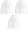 3-Pack Ceiling Fan Glass Shade Replacements - White Linen Frosted Light Covers for Chandelier, Bell Shaped, 4.92 High, 4.72 Diameter, 1.65 Fitter