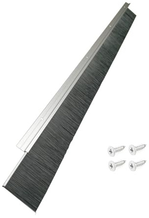 Retsun Extra-Wide Door Brush Strip 61mm (2.4) × 880mm (34.6) | Aluminium Frame with PP Bristles • Brush Seal for Wide Door Gaps • Draft Excluder • Blocks Draughts, Dust & Pests