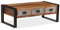 GuyAna Couchtisch mit 3 Schubladen Altholz Massiv 100x50x35 cm Quadratischer Couchtisch