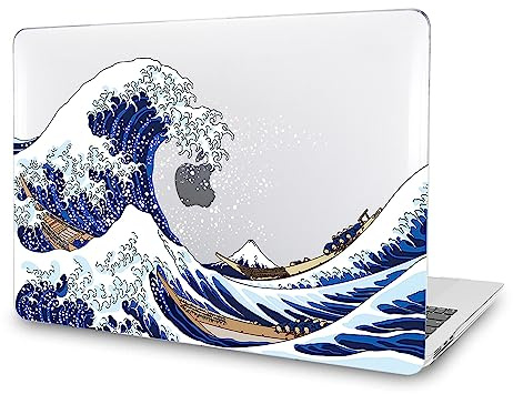 Gusumi MacBook Pro 13 Case 2023 2022 2021-2016 M2 M1 A2338 A2289 A2251 A2159 A1989 A1706 A1708 with/without Touch Bar, Protective Plastic Hard Shell Case Cover, Sea Wave