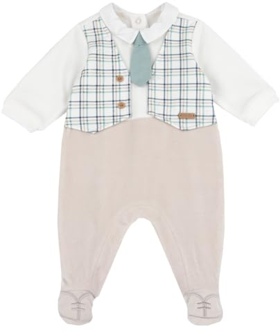 Chicco Tutine In Ciniglia Con Apertura Entrogamba Neonato/Neonata 0-24 mesi, Grigio, 1 mesi, Designed in Italy