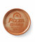 HENDI Plato de pizza redondo, plato para servir pizza, porcelana, motivo: texto e ilustración de pizza, apto para el microondas y el lavavajillas, ⌀310 mm, rojo