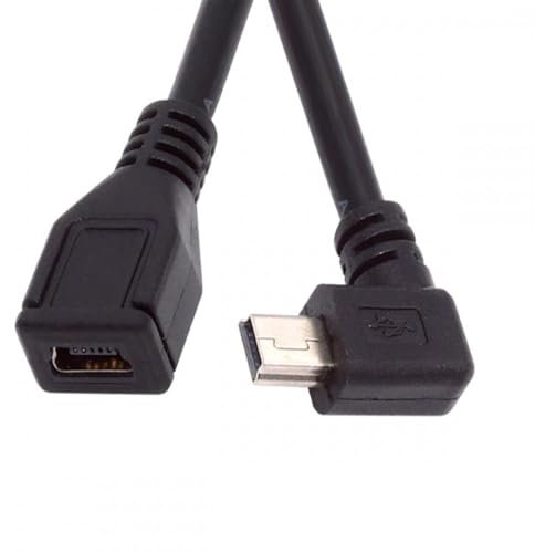 CY Cavo ad angolo retto di 90 gradi Mini USB 5 pin maschio a femmina cavo di prolunga 30 cm per fotocamera GPS
