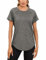 Wayleb Sportshirt Damen Atmungsaktiv Kurzarm Rundhals Sport T-Shirts Leichte Laufshirt Trainingsshirt Sommer Fitness Running Zumba Sportoberteile Bekleidung, Schwarz Grau L