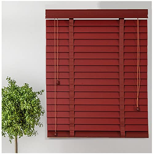 Solid Wood Venetian Blinds, Horizontal Blinds, Bamboo Venetian Shades, Wooden Blackout Blinds for Windows/doors,WxH-90x120cm/35.5 x 47in