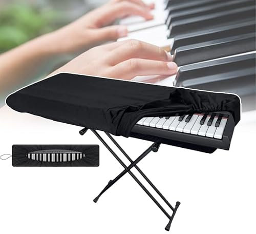 61/76/ 88 Keys Piano Keyboard Dust Cover, Adjustable Electric Piano Keyboard Covers, for Digital Electric Pianos, Full Cover Elastic Lock Music Keyboard Protector Cover,61 Keys