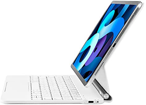 InUnion Custodia Magic Keyboard per iPad Pro 11 (M4) 2024, supporto magnetico facile da impostare con grande esperienza di digitazione, trackpad integrato, retro a 3 luminosità (bianco)