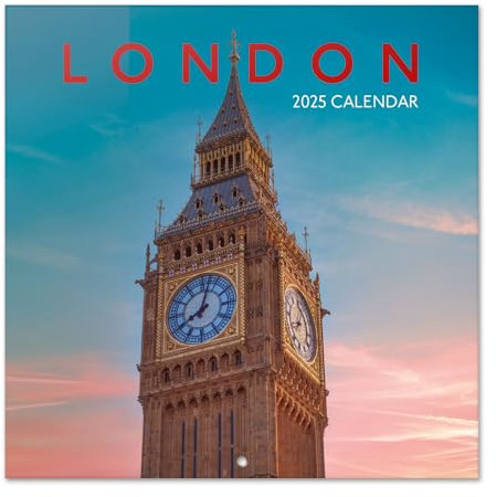 Kalender 2025 Wandkalender 2025 Grupo Erik London Kalender 2025 Familienplaner 30 x 30 cm 12 Monate Jahreskalender Familienkalender 2025