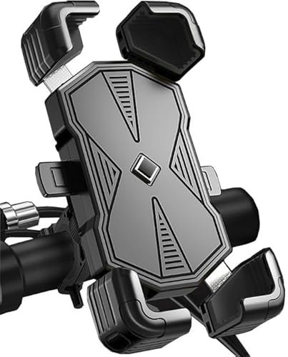 UYTKTN Motorrad Handyhalterung für Honda Gyro 2006-2013, 360° Drehbar Stoßdämpfender Fahrrad Motorrad Handyhalter, Tragbarer Motorrad Telefonhalterung,Handlebar-B Black