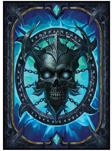 Fantasy North - Book of The Dead - Spell Book Series I - 100 Textured Matte TCG Card Sleeves - Fits Magic MTG Commander Pokemon and Other Card Games - Playing Card Sleeves (Blue)