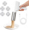 Máquina de pasta eléctrica de mano, prensa eléctrica portátil de 2000 mAh, máquina automática de pasta recargable con 5 moldes de prensa para fideos caseros/espagueti/macarrones