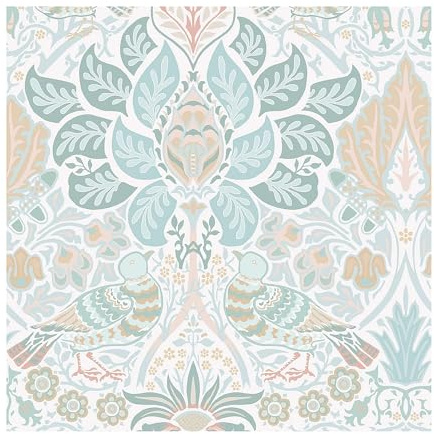 William Morris at Home Dove & Rose Haze Wallpaper | Paste the Wall | Blue Animals | Eco-Friendly