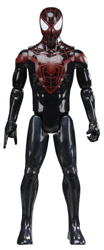 Marvel Spider-Man Titan Serie Miles Morales Action-Figur (Skala 30 cm), Superhelden-Spielzeug für Kinder ab 4 Jahren, Schwarz