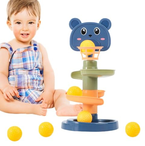 Spiral Tower Tower Glep Drop Ballrutsche Spielzeug für Balltropfen | Wirbelturm von Drop and Roll Ball, Music Baby Educational Earch Earch Education Rolling Ball Tower, Ed