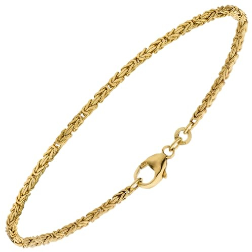 Jobo Damen-Armband Königsarmband aus 8 Karat 333 Gold massiv 1,8 mm 18,5 cm