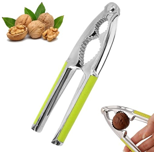 Fyrdm Nutcracker Walnüsse Nussöffner, Multifunktional Zuhause Nußknacker | Hochwertiger Nuss-Knacker, Metall Walnussknacker mit Rutschfestem Griff, Nussknacker aus Zinklegierung, für Haselnüsse