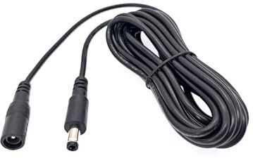 JZK 3M CCTV Power Extension Cable, 2.1mmx 5.5mm Female to Male 12V Power Adapter Cable for Tapo C110, C210, C211, C320WS, C510W, TC70 Camera, LED Light Strip Light, Router, CCTV Security Camera