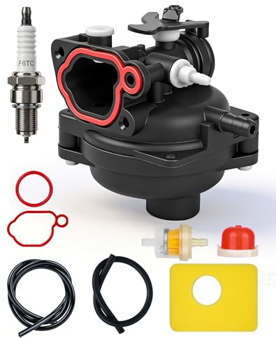 LUNEKUCK Carburateur pour Briggs & Stratton 300E 450E 550E 575E 600E Carbu Pièces Detachees Références 799583 590556 591160 591979 593261 595656 pour Moteur Tondeuse à Gazon 08P502 09P602 125cc 140cc