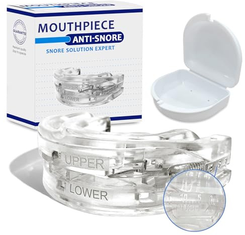 Anti-Schnarch Mundstück,Schnarchstopper Anti Schnarch,Verstellbarer Mundschutz Effektiv Schnarchstopper Beisschiene Zähne,Gegen Schnarchschiene und Bruxismus,Verbessert den Schla,Transparent