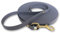 Schleppleine 9mm aus Beta BioThane® 15 Meter lang in Grau mit Handschlaufe und Messingkarabiner