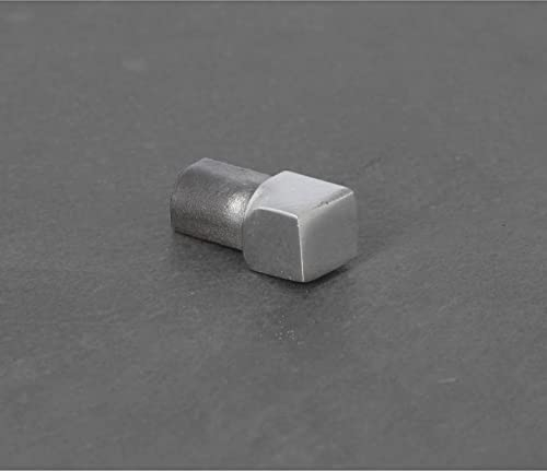 Innenecke für Fliesenschiene, Fliesenprofil, Rundkantenprofil, Edelstahl (V2A) gebürstet, 8 mm Höhe