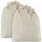 Swet Needle Sacchetti per Pane in Lino - Confezione da 2 Sacchetti per Alimenti Riutilizzabili in Lino Naturale Non Sbiancato per Pane Artigianale Fatto in Casa con Coulisse, Traspiranti, 33 x 38 cm