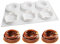 Moule en silicone, moule gateau pour Glace Chocolat Pâtisserie Dessert, 6 Trous Forme de Grand Petit Anneau