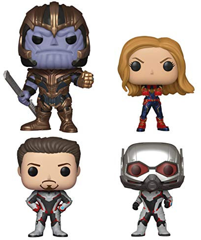 Funko Marvel: Pop! Avengers Endgame Collectors Set 2 - Thanos, Captain Marvel, Iron Man, Ant-Man