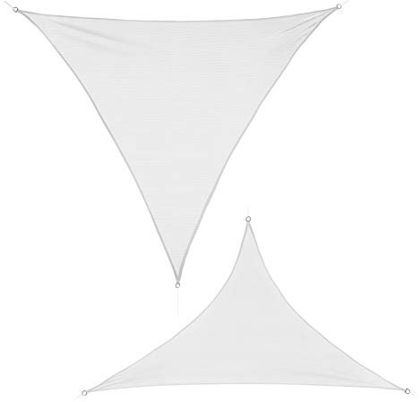 BB Sport Tenda Velo Sole 3.6m x 3.6m x 3.6m Cocco Triangolare Vela Sole Ombreggiante HDPE Protezione Solare UV 90% Parasole Giardino Esterni