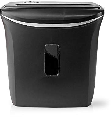 Aktenvernichter - 6x A4-Seiten - 12 l - Sicherheitsnorm: DIN 4-300 W - Schwarz