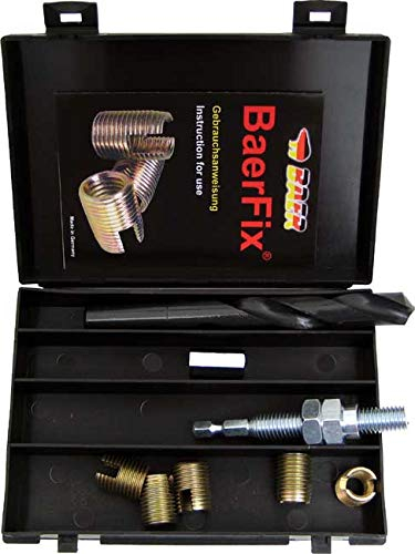 BaerFix Gewindereparatur Set M 10 x 1,5 - ECO Gewindereparatursatz M 10 - Gewinde schneiden - Gewindepanzerung - Gewindereparaturset - Gewindeschneiden - Gewindeeinsatz