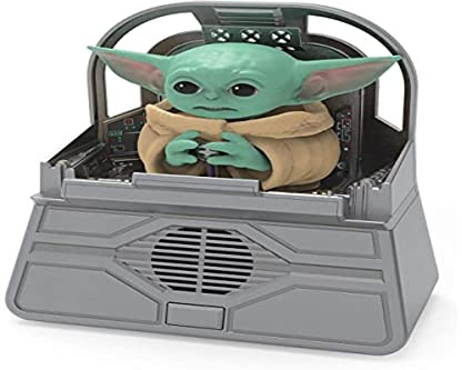 KIDdesigns Star Wars The Child Animatronic Baby Yoda parola e suoni con altoparlante integrato e combinazioni attivate dal movimento, il giocattolo mandaloriano, dai 4 anni in su (MD-067BY.UFEV0)