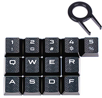 13 Keys Non-Slip Backlit keycaps Gaming Performance FPS MOBA Key Caps OEM Profile for Corsair K70 RGB K95 K65 K68 K63 K100 Mechanical Gaming Keyboards DIY Replace (Black)