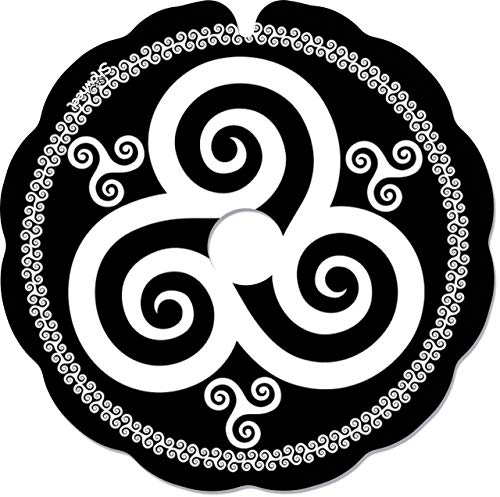 Flasque: Protège-Rayons Fauteuil Roulant (Paire) pour Main Courante de 53,51 à 54,50 cm de Diam. Extérieur, Fixation Plate -Triskel multiple