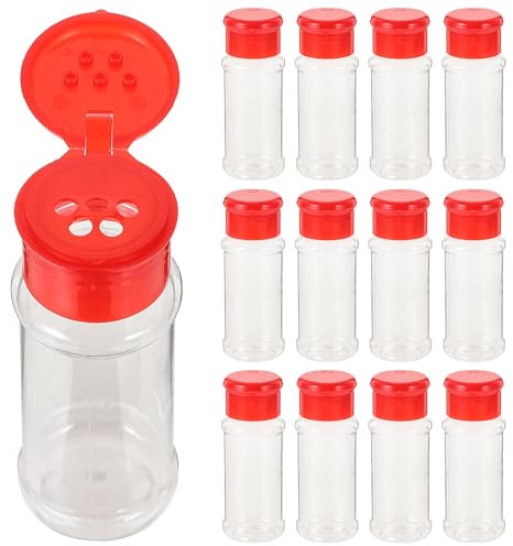 12Er Set Kunststoff Gewürzstreuer - Luftdichter Deckel, Platzsparend, Vielseitig Für Salz, Pfeffer Und Gewürze, Ideal Für Küche, Camping Und Reisen