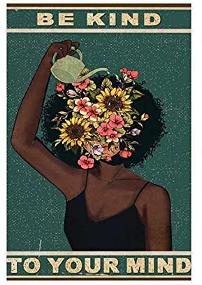 Vintage-Poster mit Aufschrift Be Kind To Your Mind, Wandkunst, Kunstdruck, Gemälde für Wohnzimmer, Schlafzimmer, Dekoration, ungerahmt: 50 x 75 cm
