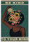 Vintage-Poster mit Aufschrift Be Kind To Your Mind, Wandkunst, Kunstdruck, Gemälde für Wohnzimmer, Schlafzimmer, Dekoration, ungerahmt: 50 x 75 cm