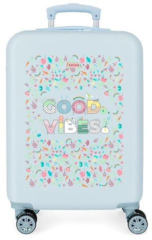 Movom Good Vibes Valise de cabine Léger bleue 38 x 55 x 20 cm rigide ABS fermeture à combinaison latérale 34 2 kg 4 roues doubles bagage à main